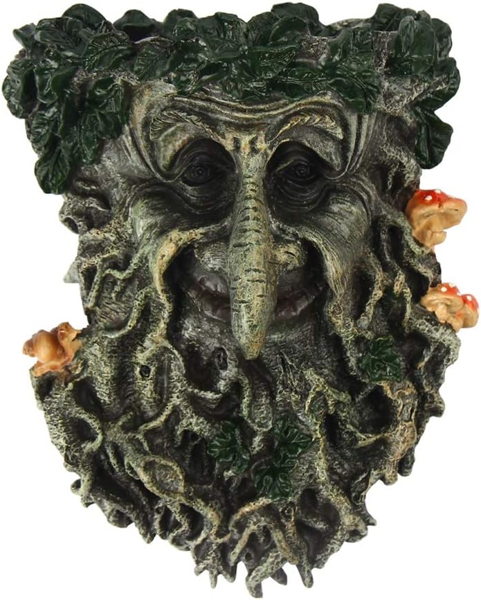 BSTQC Vogelhäuschen Baumskulptur im Freien Lustige Grüne