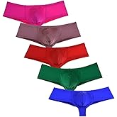 JAXFSTK Men Cheeky Booty Bikini Boxers Bluge Pouch Thong Bottom Pants Spandex Hight Cut Boxer Briefs