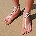 4 Pairs Beach Barefoot Sandals for Women Girls Foot Jewelry Starfish Pearls Turquoise Beaded Elastic