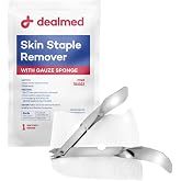 Dealmed Sterile Staple Removal Kit - Single-Use - 2 Piece Set | Stainless Steel Remover, 3 x 3 in Gauze Sponge, Plastic Tray With Tyvek Lid, For EMT Nurses Doctors, 3.75 x 6.25 x 1 in