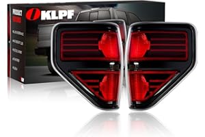 OKLPF Rear Brake Tail Light Compatible With 2009 2010 2011 2012 2013 2014 Ford F150 F-150,Replace Red Taillight Assembly Red Smoked Tail light,Included A Luxurious Box,Driver and Passenger Side