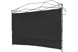 NINAT Canopy Sunwall Sidewall Gazebos Tent Waterproof for 10x10ft Pop up Straight Leg Outdoor 1 Pcs New Black Only