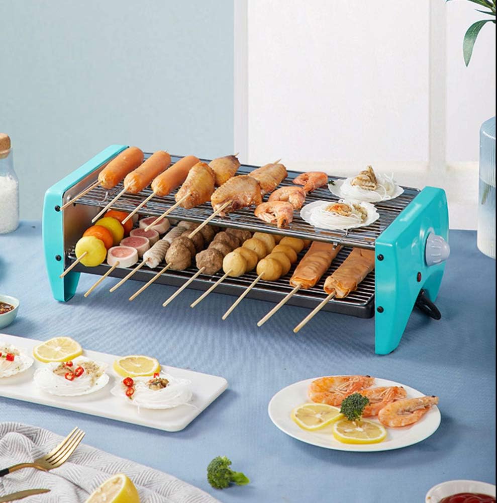 review Electric Table Top Teppanyaki Grill Griddle Indoor/Outdoor Hotplate Cooker Grill Table Hot BBQ Plate for Kitchen Dinner Party Camping Festival Cooking