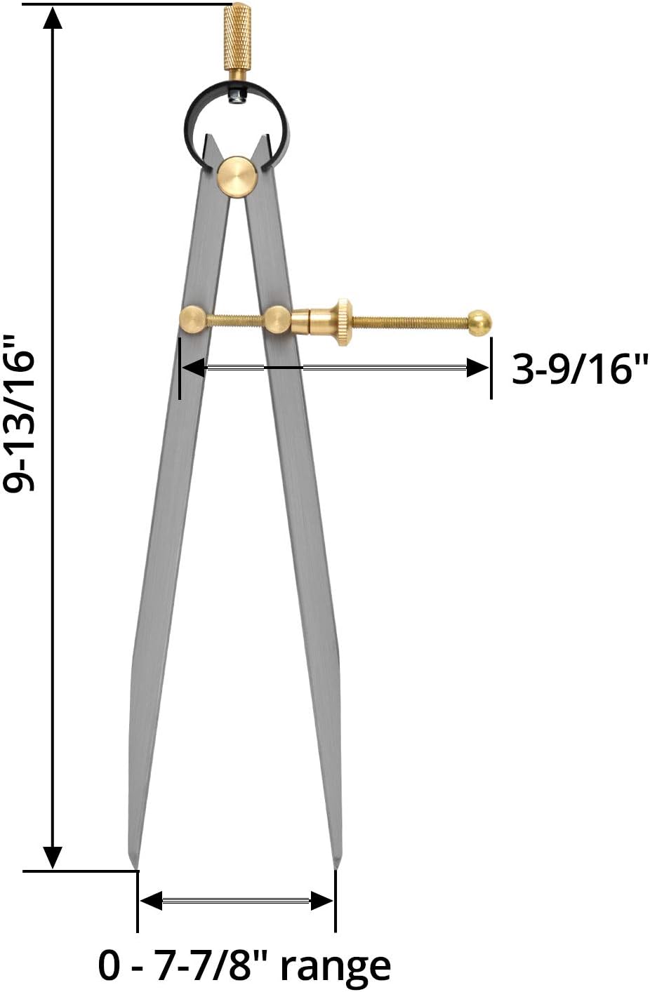 QWORK 7-7/8 Inch Precision Spring Dividers Calipers, Precision Spring Dividers Calipers for Geometry, Drawing, Drafting: Home Improvement