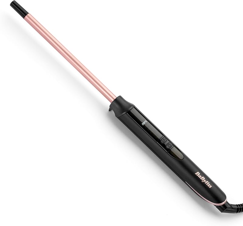 Boucleur 10 mm Curling Iron - Revêtement en Quartz-Céramique, 10 réglages de température, Design Compact , Rose & Noir, C449E
