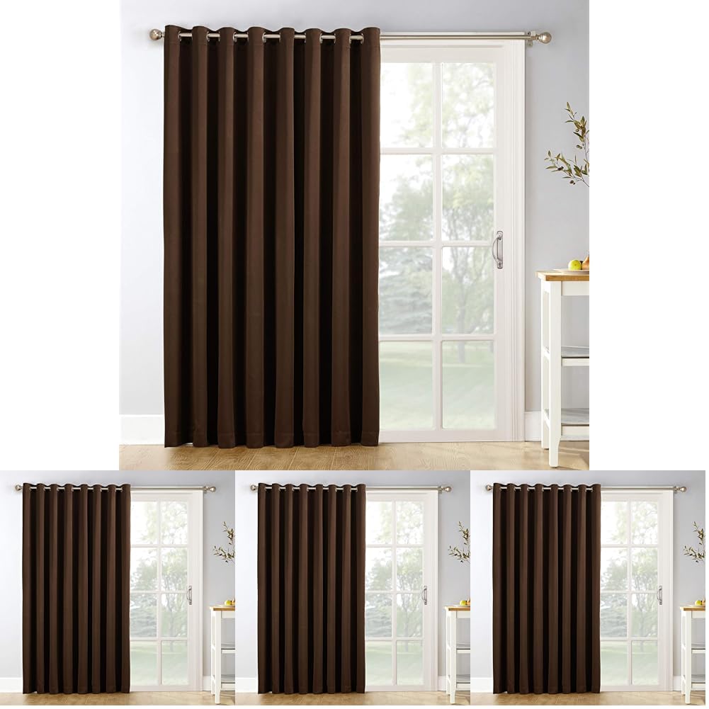 Sun Zero Easton Extra-Wide Blackout Grommet Sliding Patio Door Curtain Panel (Pack of 4) Image