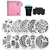 Biutee Nail Art Image Stamp Stamping Plates with Stamper,Scraper and Pack Bag