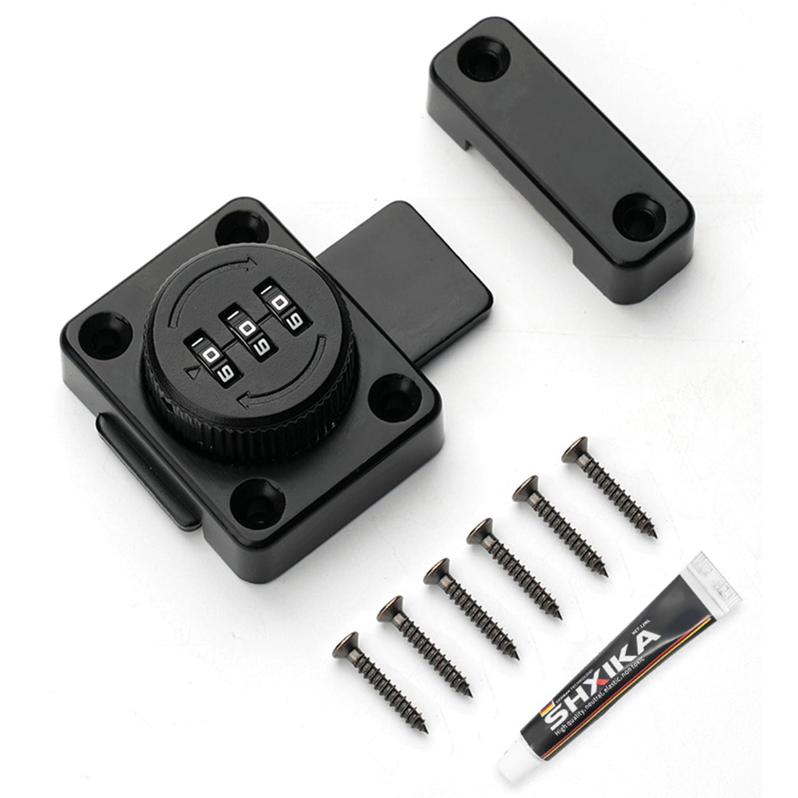 Lvpradior Household Cabinet Password Locks, Mechanical Keyless Combination Cabinet, 90° Positioning Design Prevents Back-Locking, Security Privacy Door Lock for Cabinet, Wardrobe, Office File Cabinet