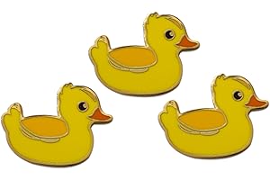 Novel Merk Rubber Ducky - Duck Lapel Pin, Hat Pin & Tie Tack Set - with Clutch Back