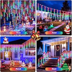 JMEXSUSS Solar Multicolor Meteor Rain Lights, 30cm