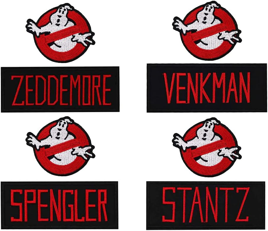 Mixed Media - Ghost Costume Embroidered Iron On Patches Gilbert Holtzmann Tolan Yates Name Tags