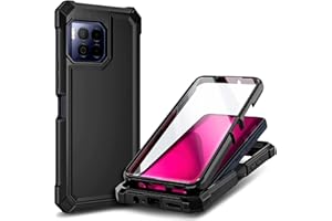 NZND Designed for T-Mobile REVVL 7 PRO 5G Case with [Built-in Screen Protector], Full-Body Shockproof Protective Rugged Bumper Cover, Impact Resist Phone Case (Black)