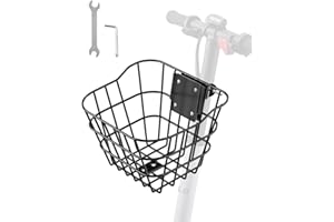 VEVOR Front Bike Basket, Electric Scooter Basket with Fixed Bracket - Max Bearing 20 lbs, Construct from Solid Steel, Kids Bi