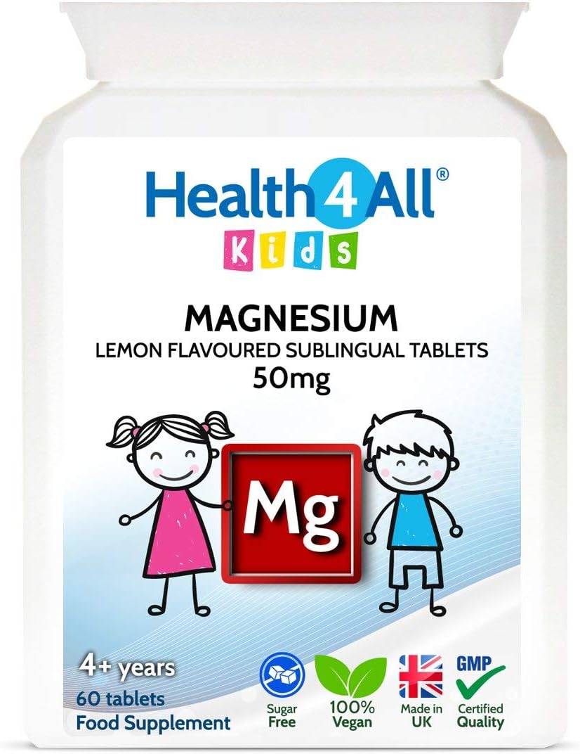 Kids Magnesium Sublingual 60 Tablets For Anxiety Sleep Ticks Vegan Magnesium Citrate For Children Made By Health4all Amazon Co Uk Health Personal Care