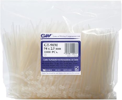 Gw Kabelbinder Technik Kabelbinder 94 X 2 5 Mm Natur 1000 Stuck Gt 90m Amazon De Baumarkt