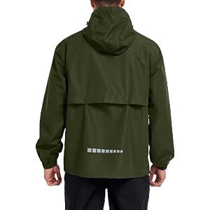 SWISSWELL Men's Breathable Pullover Rain Jacket Lightweight Waterproof Windbreaker Packable Raincoat for Outdoor Golf Hiking
