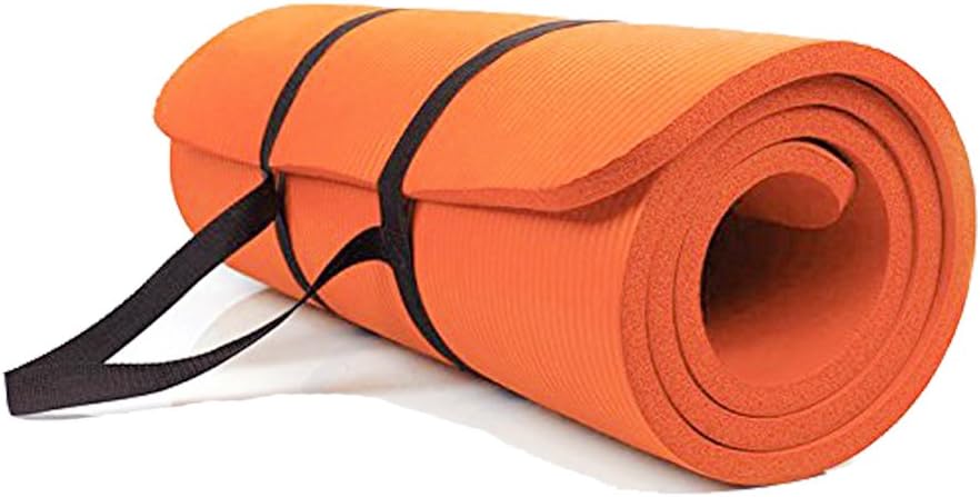 Sunny Exercise Mat Thick High Density Exercise Yoga Mat with Carry Strap (Size 71" 24")