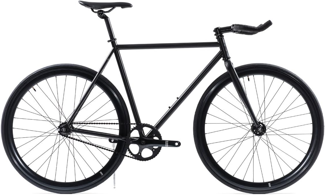 State Bicycle Unisex's Core Model Fixed Gear Bicycle-Matte Black 5.0, 52 cm