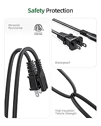5 ft AC Power Cord Cable Fit for Sony PS5 PS4 PS3