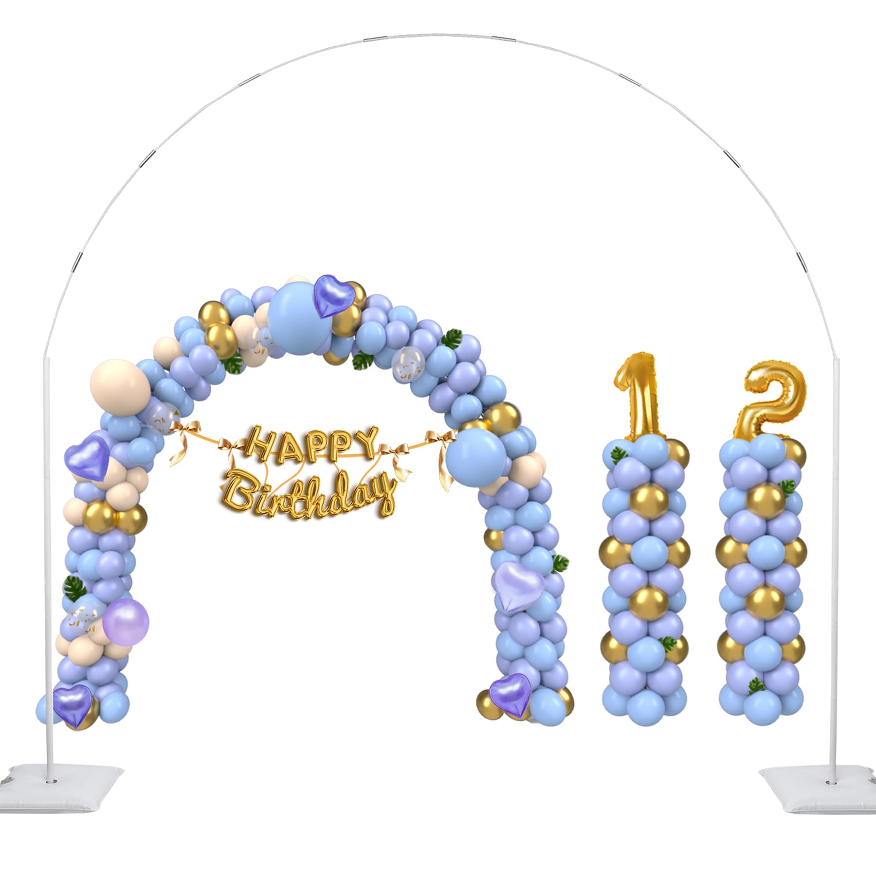 Balloon Arch Stand Kit, 2IN1 Metal Balloon Column Arch