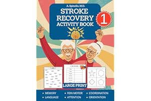 Stroke Recovery Activity Book: XXL Large Print Puzzles and Games for Rehabilitation from Traumatic Brain Injury and Aphasia