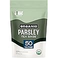 J Mac Botanicals, Organic Parsley Leaf (50 tea bags), Parsley Herbal Tea Bags, Certified USDA Organic, Tea Bag Manufacturing in the USA