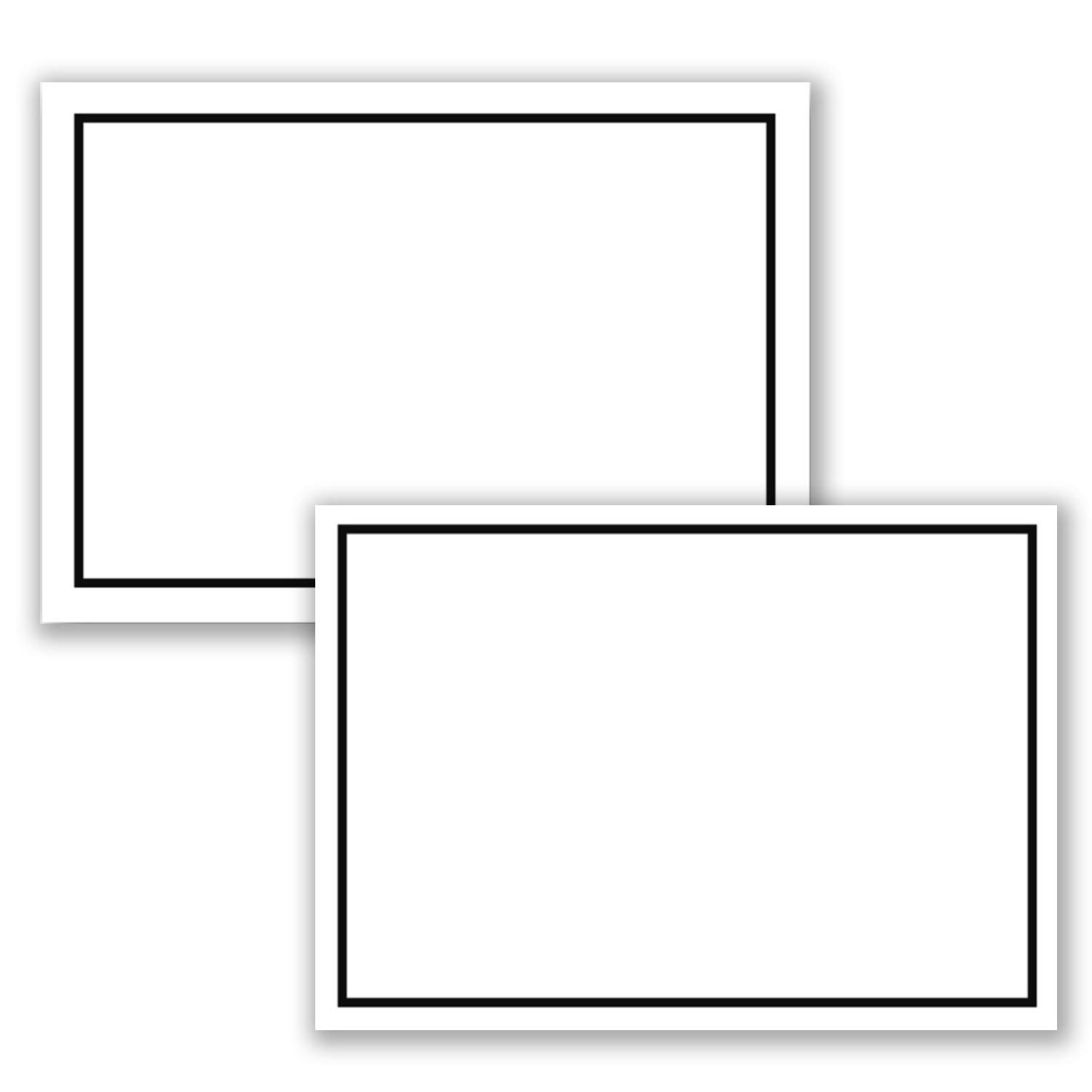 25 A6 Sympathy Cards + C6 Sympathy Envelopes with Black Frame with Bereavement Design 10.5 x 14.8 cm Printable Sympathy Pack for Thank You and Bereavement