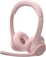 Logitech Zone 300 Wireless Bluetooth Headset Rose with Noise-Canceling Mic