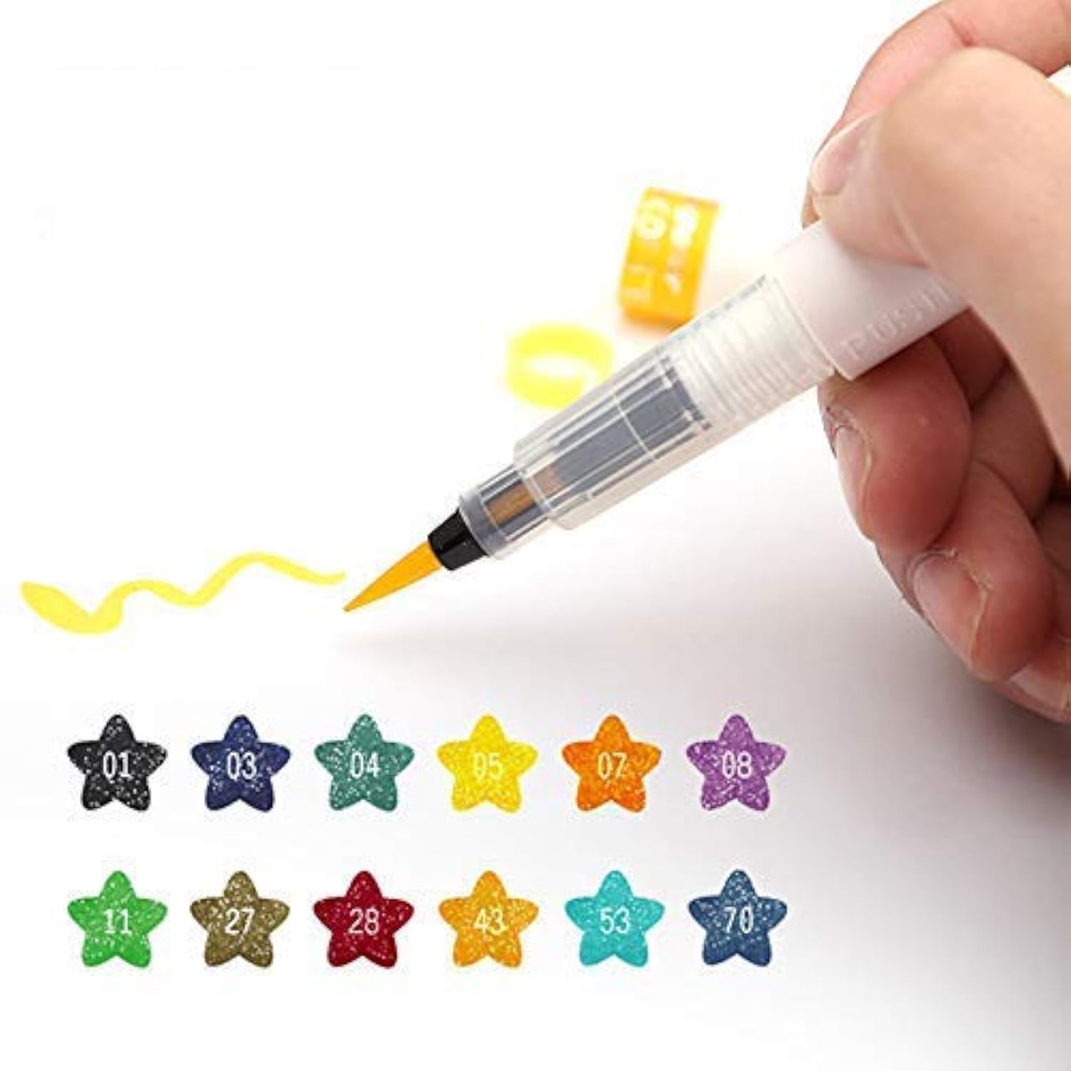 High Quality 12 Colors Art Marker Wink Brush Glitter Markers Brush Pen for Sparkle Shine to Lettering Stamping Project (12 Colors)