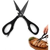 Heavy Duty Kitchen Shears Designed in Japan, Titanium Coated Stainless Steel Kitchen Scissors, Detachable Multipurpose Cooking Shears for Everyday Food Preparation