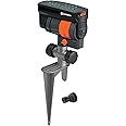 Gardena 38124 ZoomMaxx Oscillating Sprinkler on Metal Step Spike, Grey, Orange