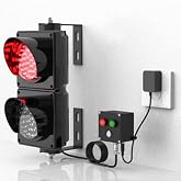 GRPDMDM Traffic Light,4 Inch Stop and Go Light,Red/Green Dock Lights | 2-light Lndustrial Signal Lamp,LED Warehouses light,for Mounting Inside and Outside,Switch Control,Plug &amp; Play