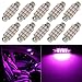 Partsam 42mm Festoon LED Light Bulbs LED Interior Lights Map Dome Lights Bulbs 211-2 578 569 Festoon LED Bulb - Purple (10 Pcs)