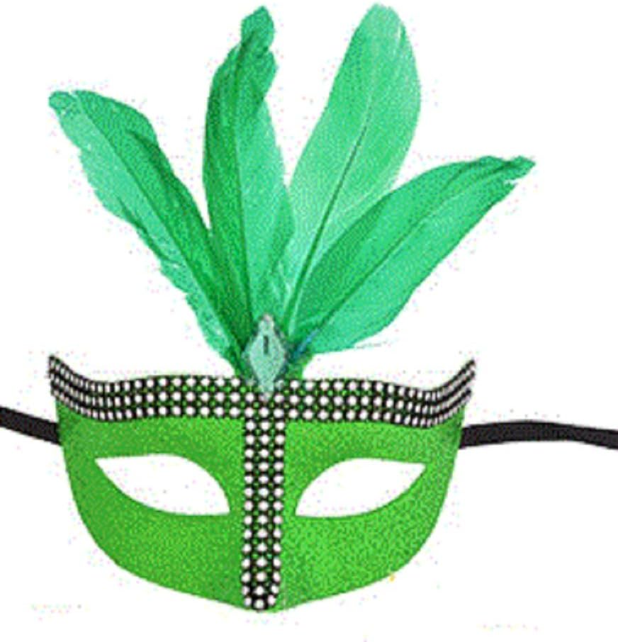 Kelly Green Bling Glitter Mask New Years Eve Mardi Gras ST Patricks Day Halloween Masquerade Ball Tie On