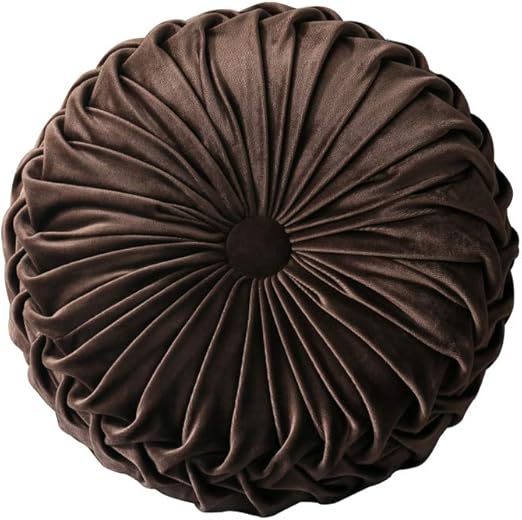 Amazon Com Anntool Throw Pillows Velvet Pleated Round Pumpkin