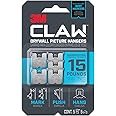 3M CLAW Drywall Picture Hangers: Drywall Picture Hanger 15 lb. with Temporary Spot Marker / 5-Pack (Silver) / 5-Pack