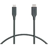 Amazon Basics USB-C to Lightning Cable Cord, MFi Certified Charger for Apple iPhone 13/12/11, iPad, Midnight Green, 3-Ft