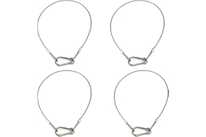 EKUNBUY Safety Cable Lock, Stainless Steel Cable with Loops Heavy Duty Bike Lock Hook Flexible Security Steel Cable Wire Lock and Chain for Luggage Hanging Light Plant Pictures