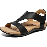 Athlefit Orthopedic Sandals for Women Comfortable Beach Orthotic Sandals with Arch Support