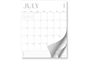 S&O Modern Magnetic Fridge Calendar from July 2025-Dec 2026 - Tear-Off Refrigerator Calendar to Track Events & Appointments -