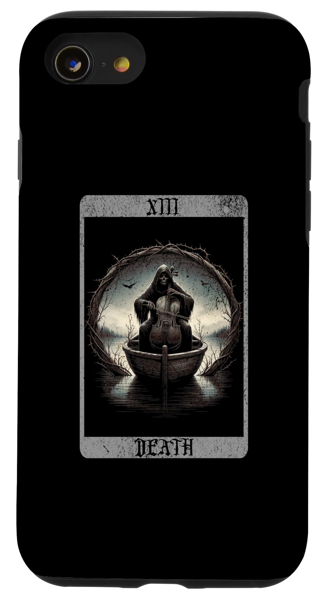 iPhone SE (2020) / 7 / 8 Vintage Tarot Card Death Reaper Occult Satan Unholy Horror Case