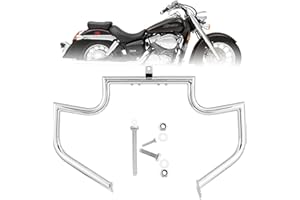Kinglemc Crash Bar Engine Guard Highway Bar for Honda 750 VT750 VT750C VT400 Shadow Aero Phantom Spirit (Silver)