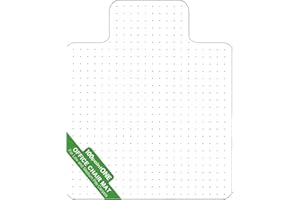 100pointONE Office Chair Mat for Carpet, Heavy Duty Studded Desk Chair Mat for Carpeted Floors - Shipped Flat & No Divots. Polycarbonate Computer Chair Mat for Medium & Low Pile Carpet 36"x 48"