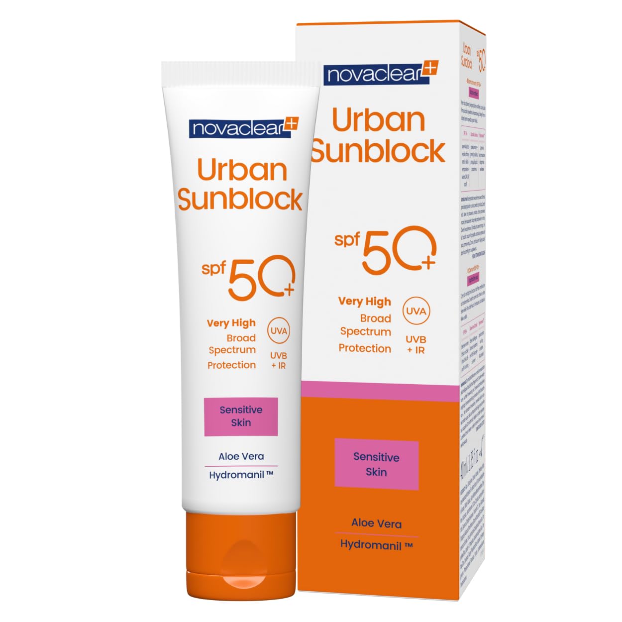 Novaclear Urban Sunblock Sensitive skin SPF 50+ UVA+UVB by Equalan pharma 40 ml.