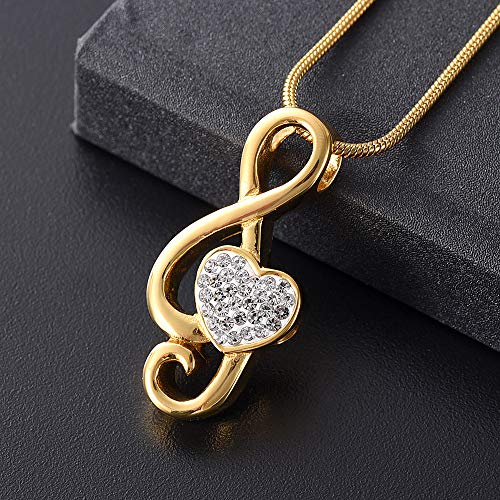 Music Note Urn Ashes Pendant Memorial Keepsake Jewelry Treble Clef Locket Ash Keepsake Holder Memorial Jewelry Fillable Jewelry