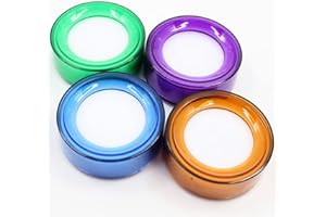 LUZEN 6Pcs Round Finger Wet Sponge with Plastic Case Bank Finance Department Office Supplies Fingertip Wet Tool for Counting Cash Money Papers Bills Documents, Random Color