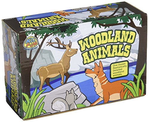 US Toy Woodland Forest Toy Animal Figures Action Figure (1 Dozen)