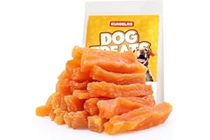 KUADELRO Healthy Sweet Potato Dog Treats, Soft and Low Fat Dog Training Treats for Small Medium Dogs and Large Breed, Single Ingredient Chews Snacks 10.58oz/25-30pcs