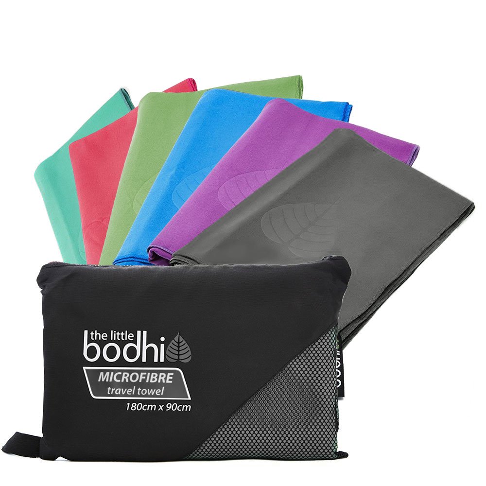 The Little Bodhi Microfibre Towel Grey 100cm x 50cm