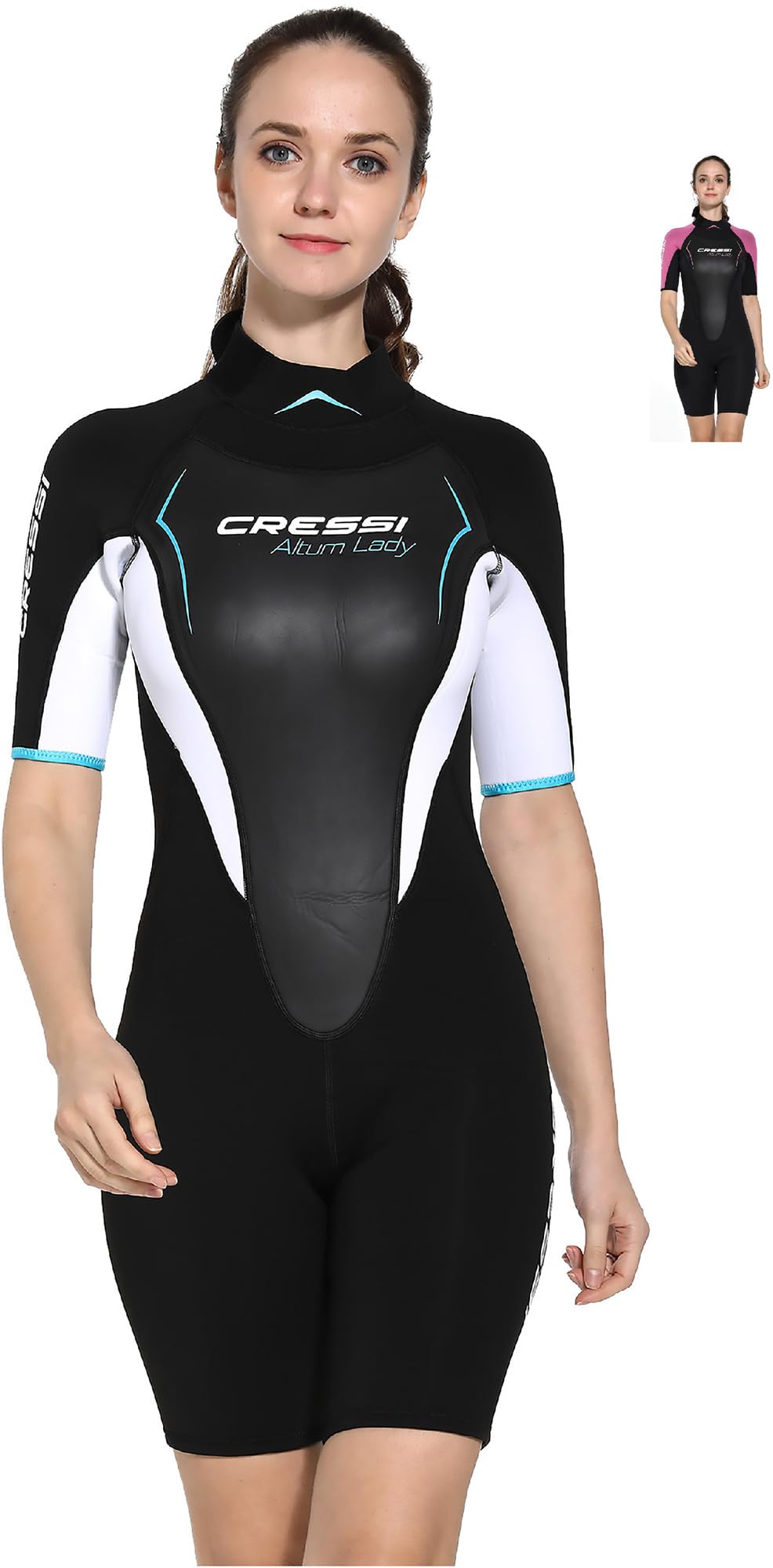 Cressi Altum Lady 3mm Shorty Wetsuit - One-piece shorty for Women in 3 mm double-lined neoprene
